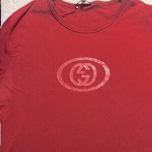 Gucci Men’s Red GG logo Tee XXL